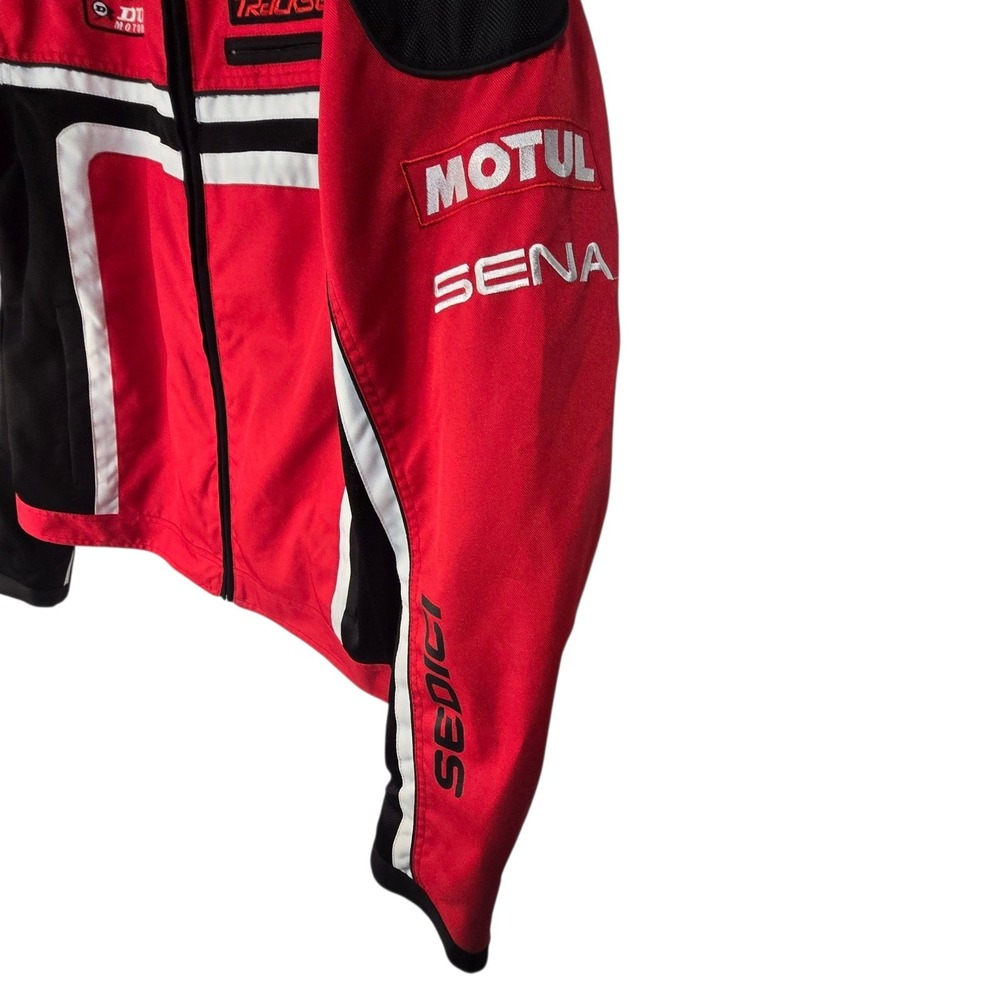 Sedici Red Black Motorcycle Podio Jacket Trackside‎ Motocross Racing 2XL - Picture 7 of 10